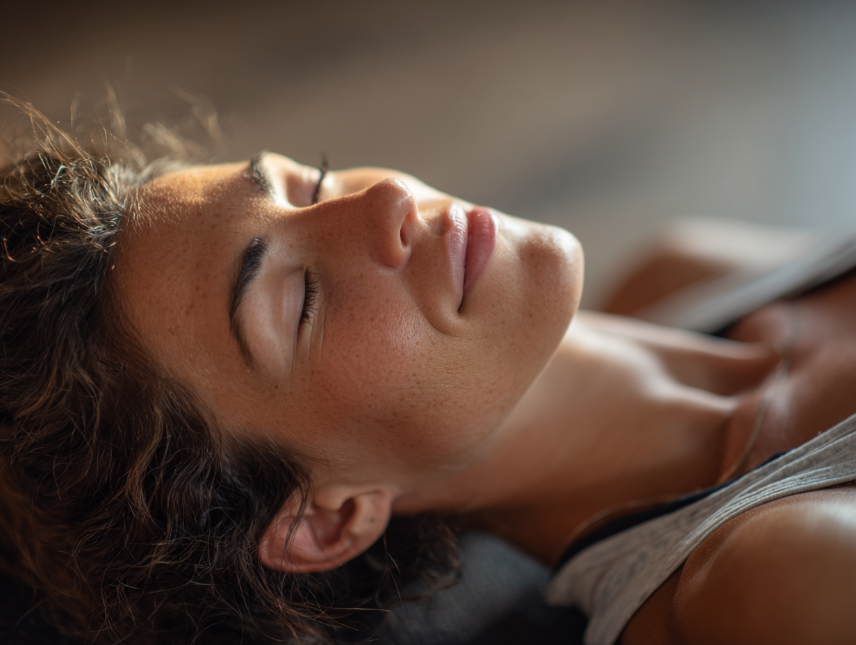 Žena praktizujúca jógu v prírode